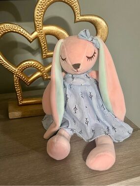 Plush Pink Bunny Doll Pastel colors
